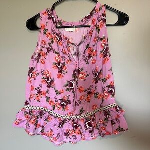 Altar’d State Floral Tank Top Size Small